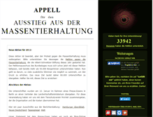 Tablet Screenshot of gegen-massentierhaltung.de